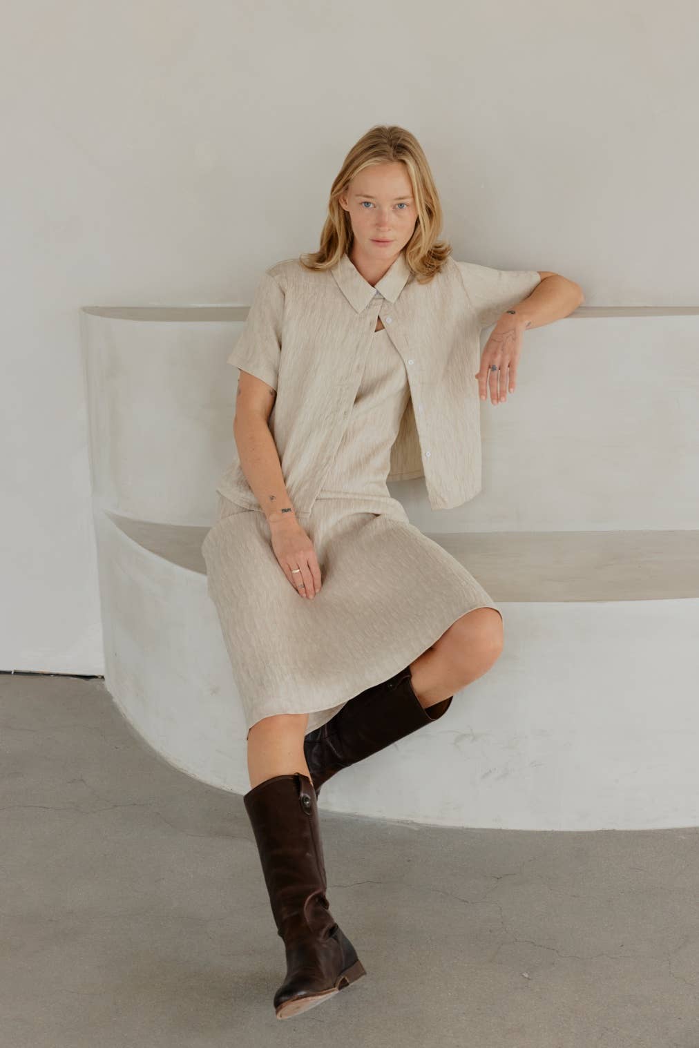MOD REF - The Miranda Top | Textured Button-Down Top