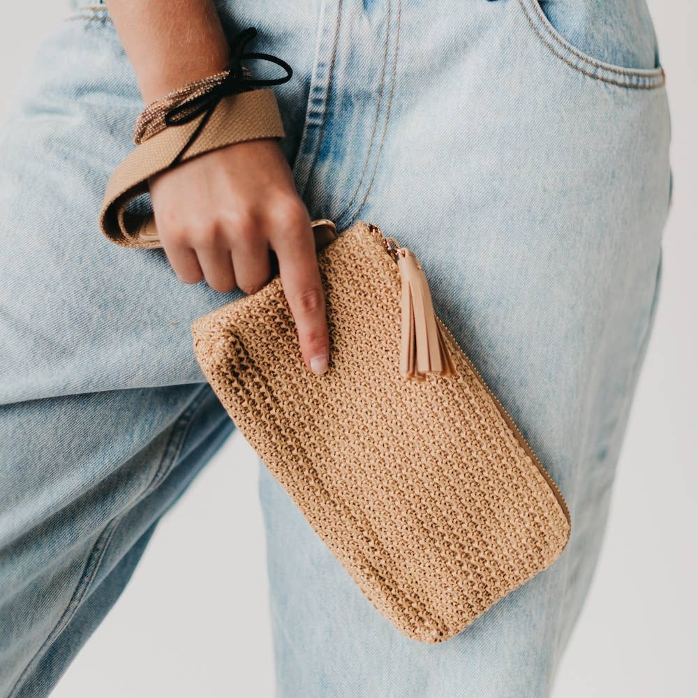 Pretty Simple - Rome Raffia Clutch Card Wallet Wristlet