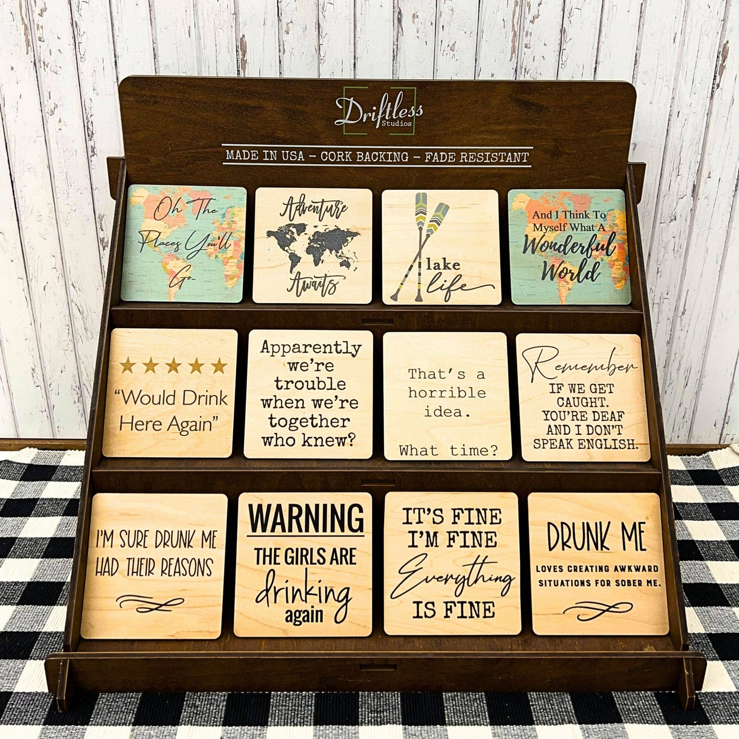 Driftless Studios - Apparently We're Trouble When We're Together Wood Coaster