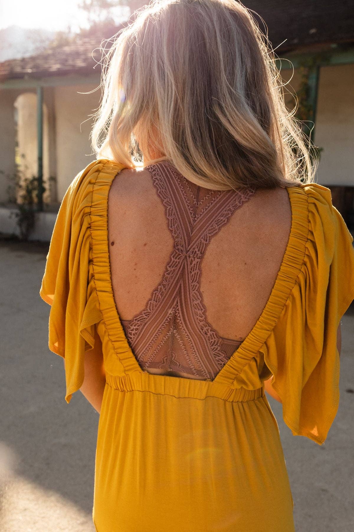 Three Bird Nest - Evermore Seamless Lace Racerback Bralette - Mauve