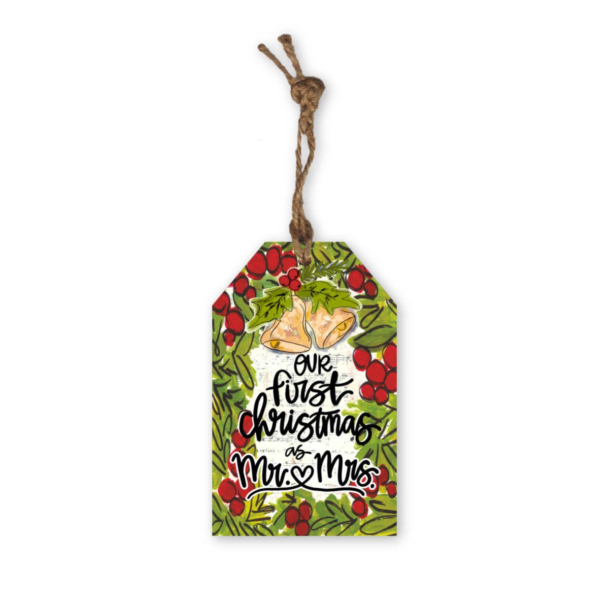 Baxter & Me - First Christmas Mr & Mrs Tag Ornament
