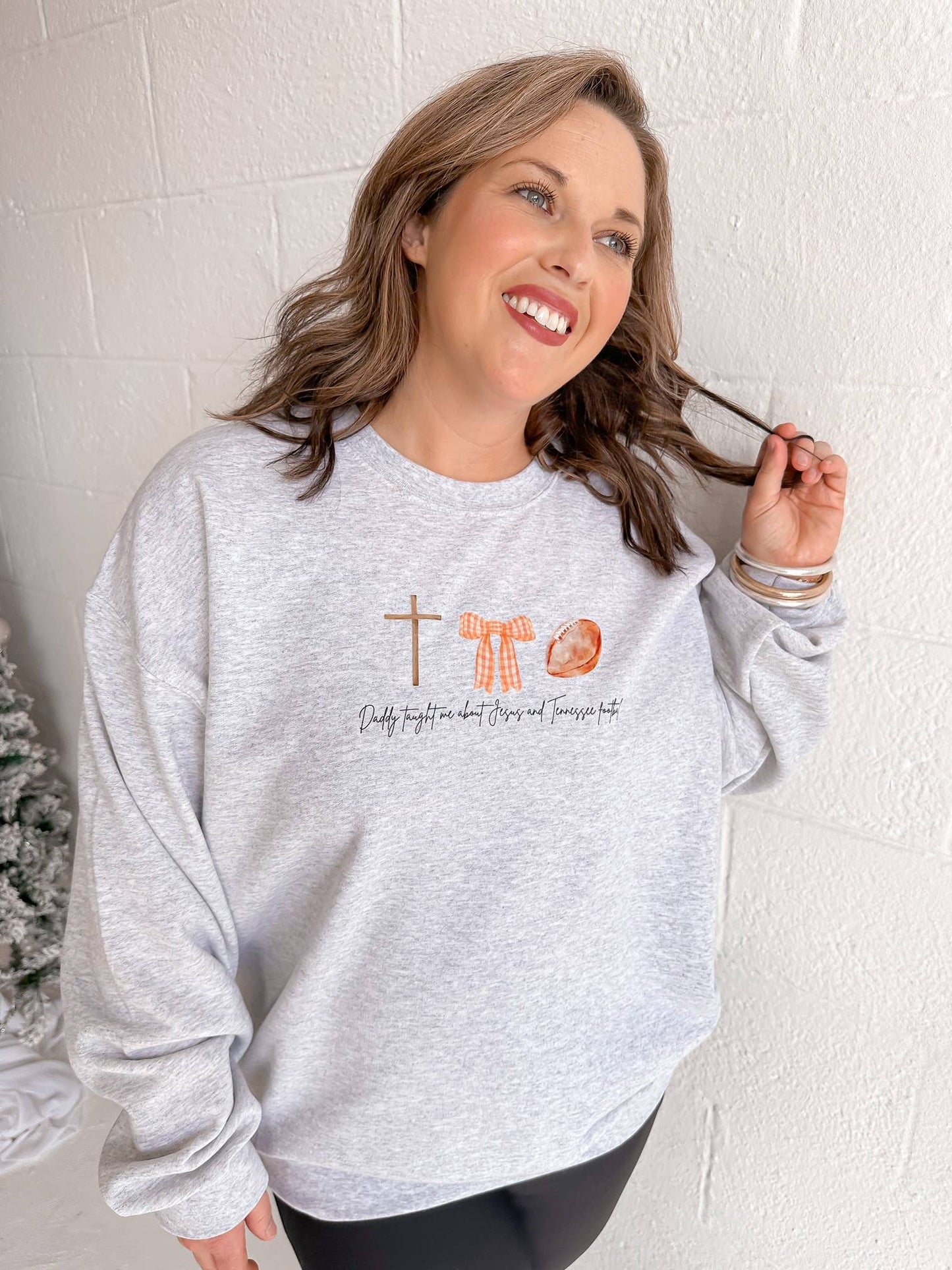 Wicker Road Boutique - Jesus and Tennessee Football Sweatshirt