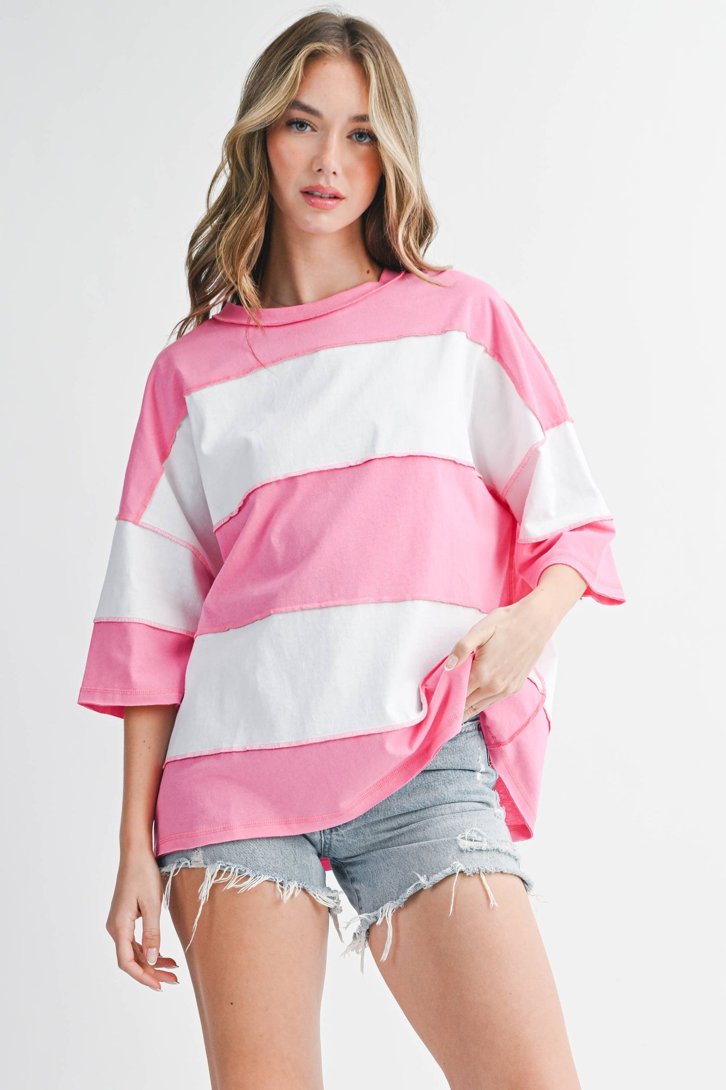 AEMI + CO - 8417FN Polly Color Block Top