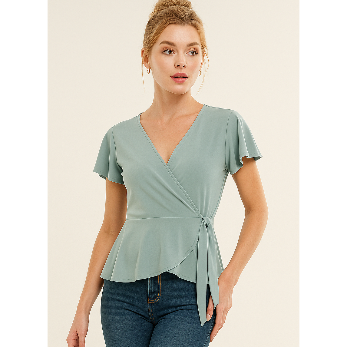 Winslow Collection - SOFT BLOOM WRAP BLOUSE