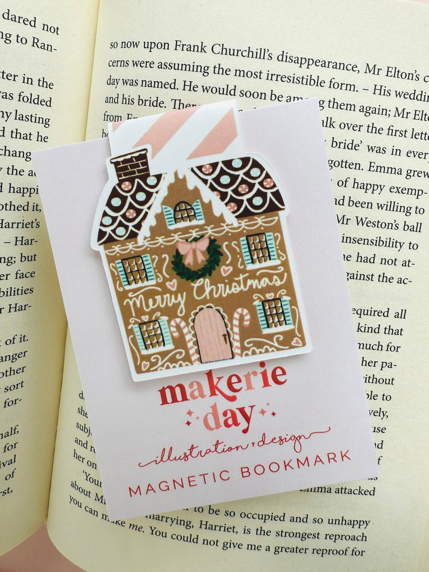 Makerie Day - Gingerbread House Magnetic Bookmark