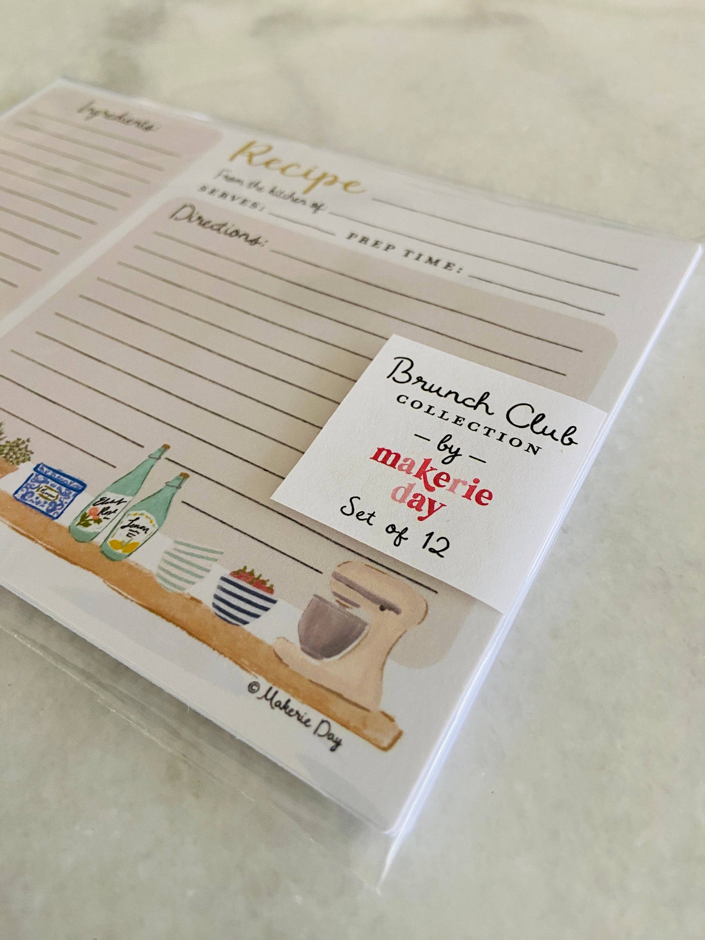 Makerie Day - Recipe Cards - Set of 12  Chinoiserie Design