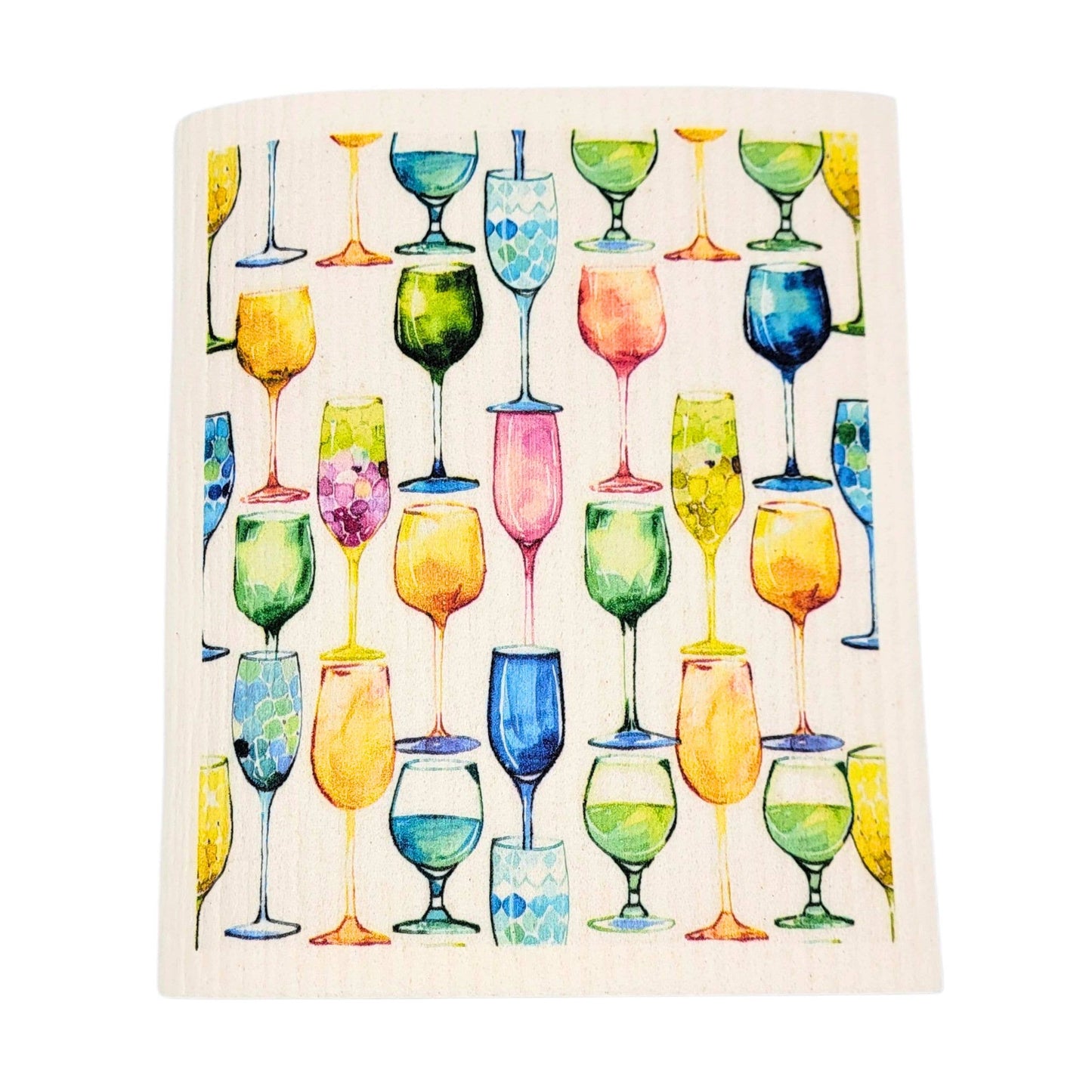 Driftless Studios - Wine Glass Collection Swedish Dishcloths -