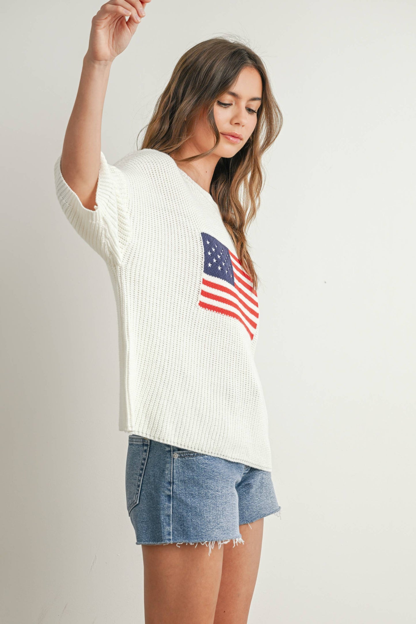 BUTTERMELON - Flag Print Knit Sweater - BMW7691