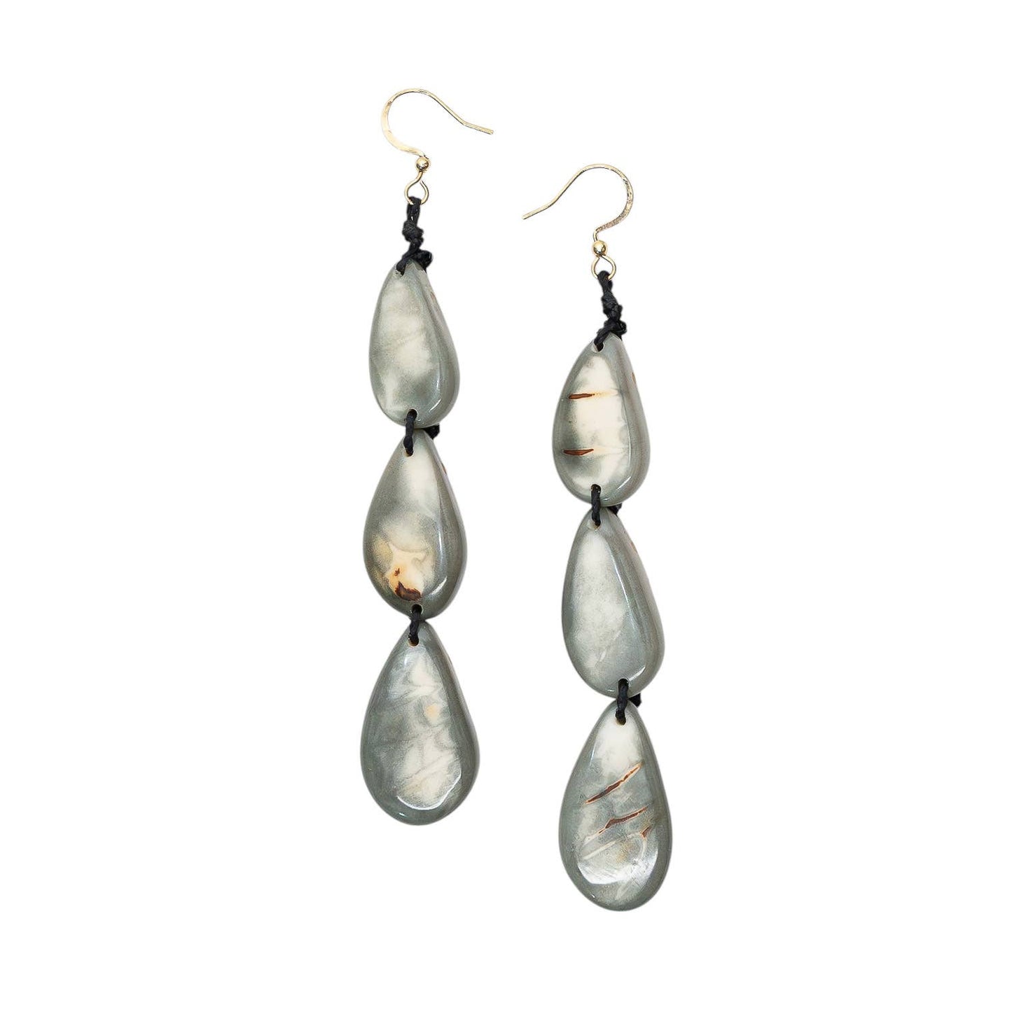 Organic Tagua Jewelry - Lys Earrings