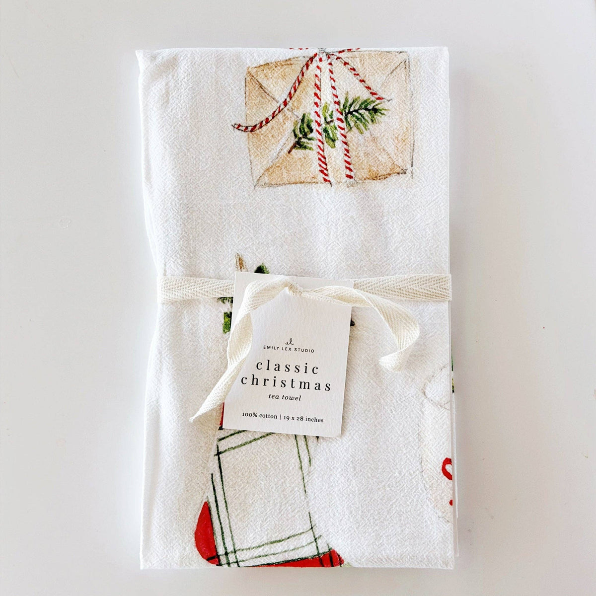emily lex studio - Classic christmas cotton tea towel