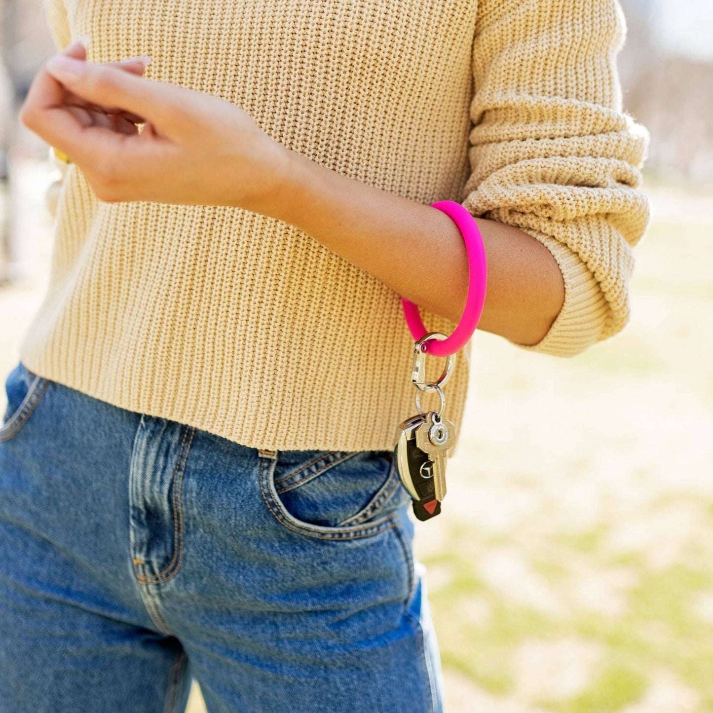 Oventure - Silicone Big O® Key Ring - Tickled Pink