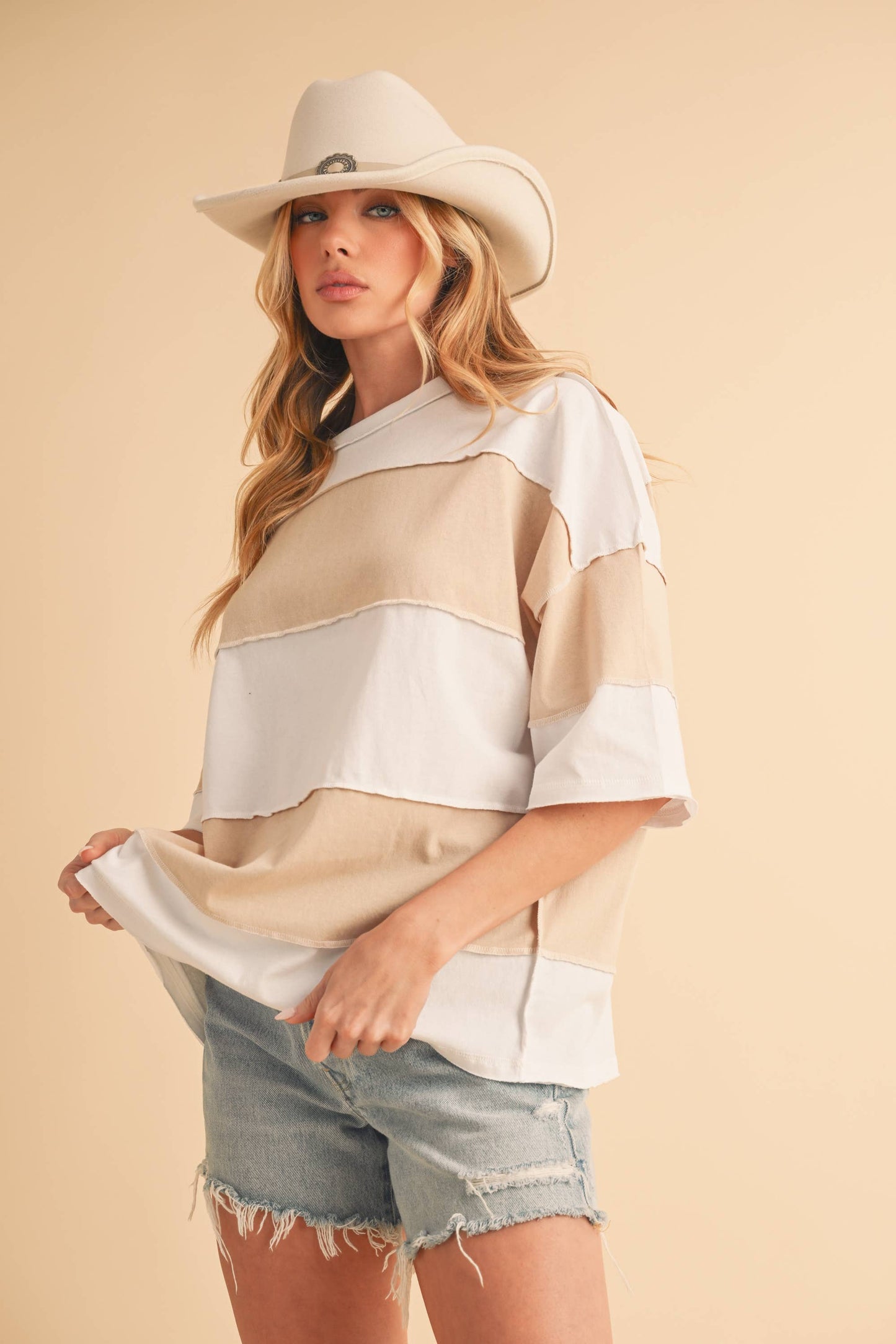 AEMI + CO - 8417FN Polly Color Block Top