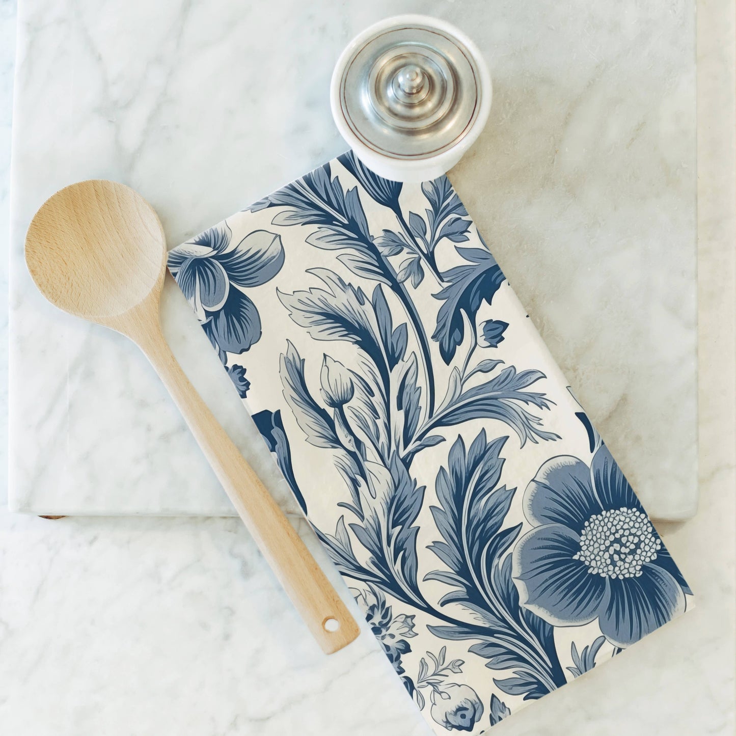 Porter Lane Home - Blue Floral Wallpaper Tea Towel