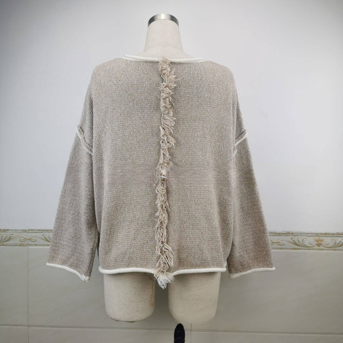 NINEXIS - CWOSWL1043_Casual Crew Neck Pullover Long Sleeve Sweater