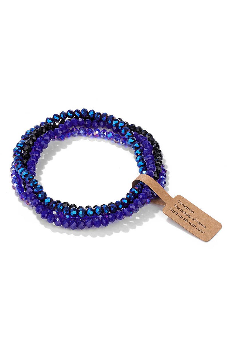 NINEXIS - CWAJE1185_GLASS BEAD 4 SET BRACELET