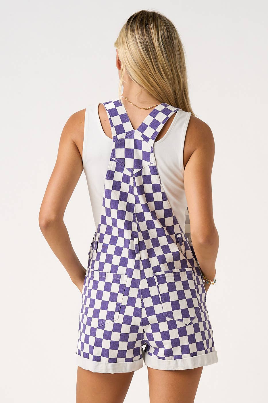 mittoshop - GAME DAY CHECKERED ROMPER BIB OVERALLS