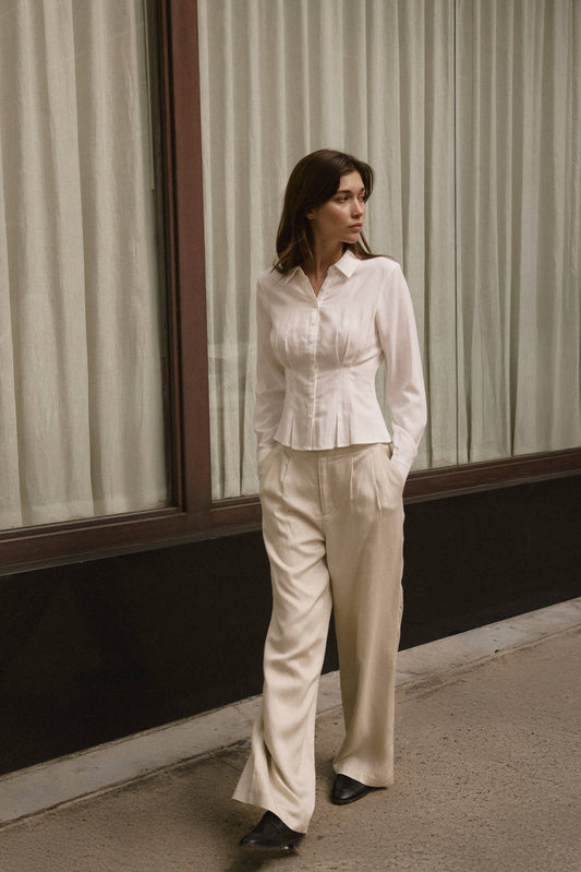 MOD REF - The Sylvia Pants | Linen Blend Trousers