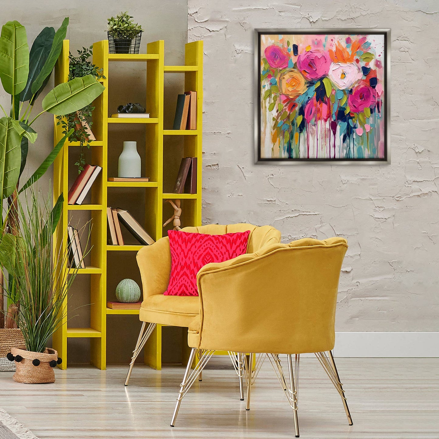 Stupell Industries - Urban Paint Bouquet Floating Frame