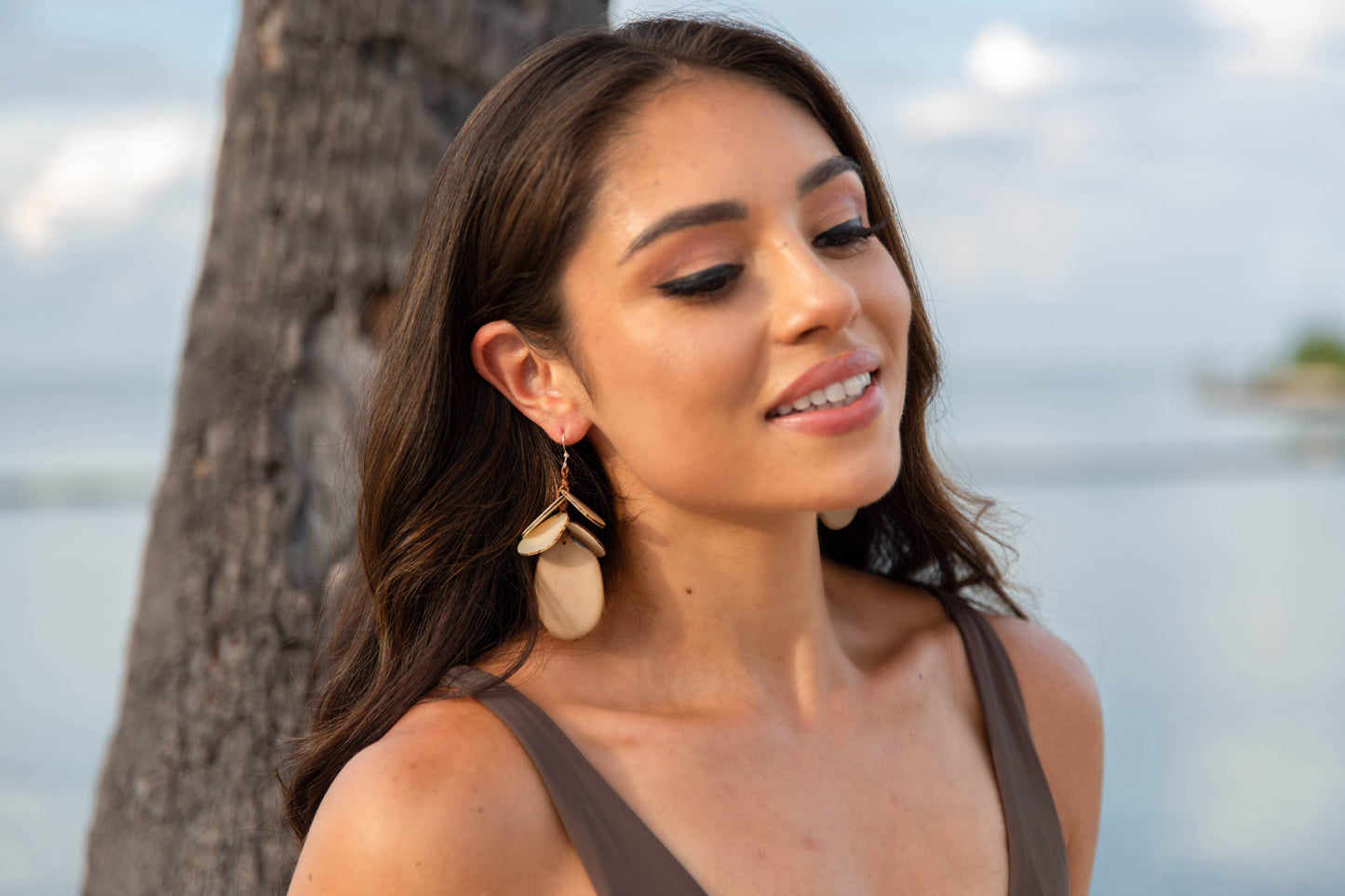 Organic Tagua Jewelry - Jordin Earrings