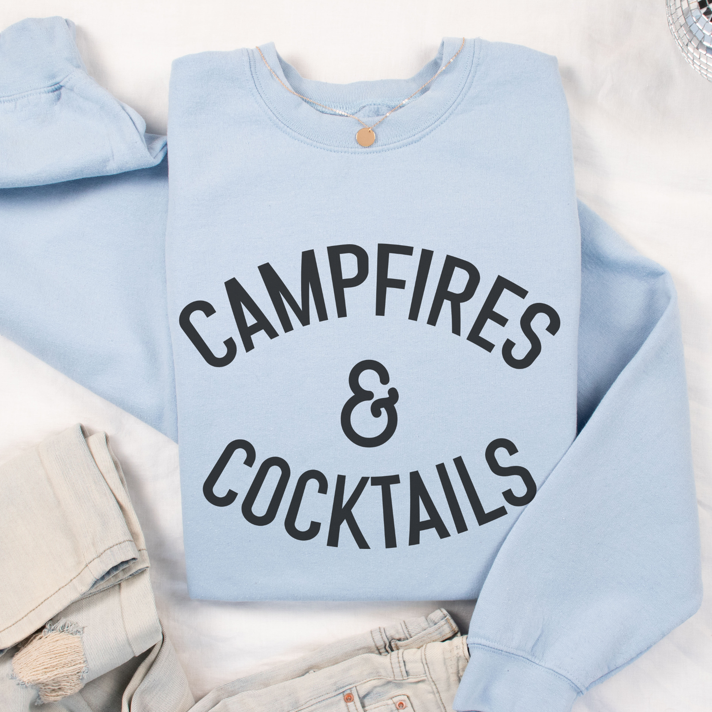 Trendznmore - Campfires and Cocktails Crewneck Sweatshirt