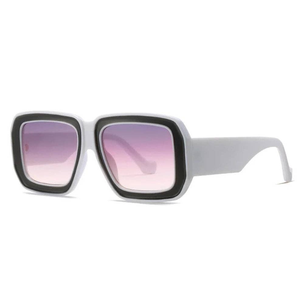 Pretty Simple - Nicolette Retro Oversized Square Sunglasses Wholesale