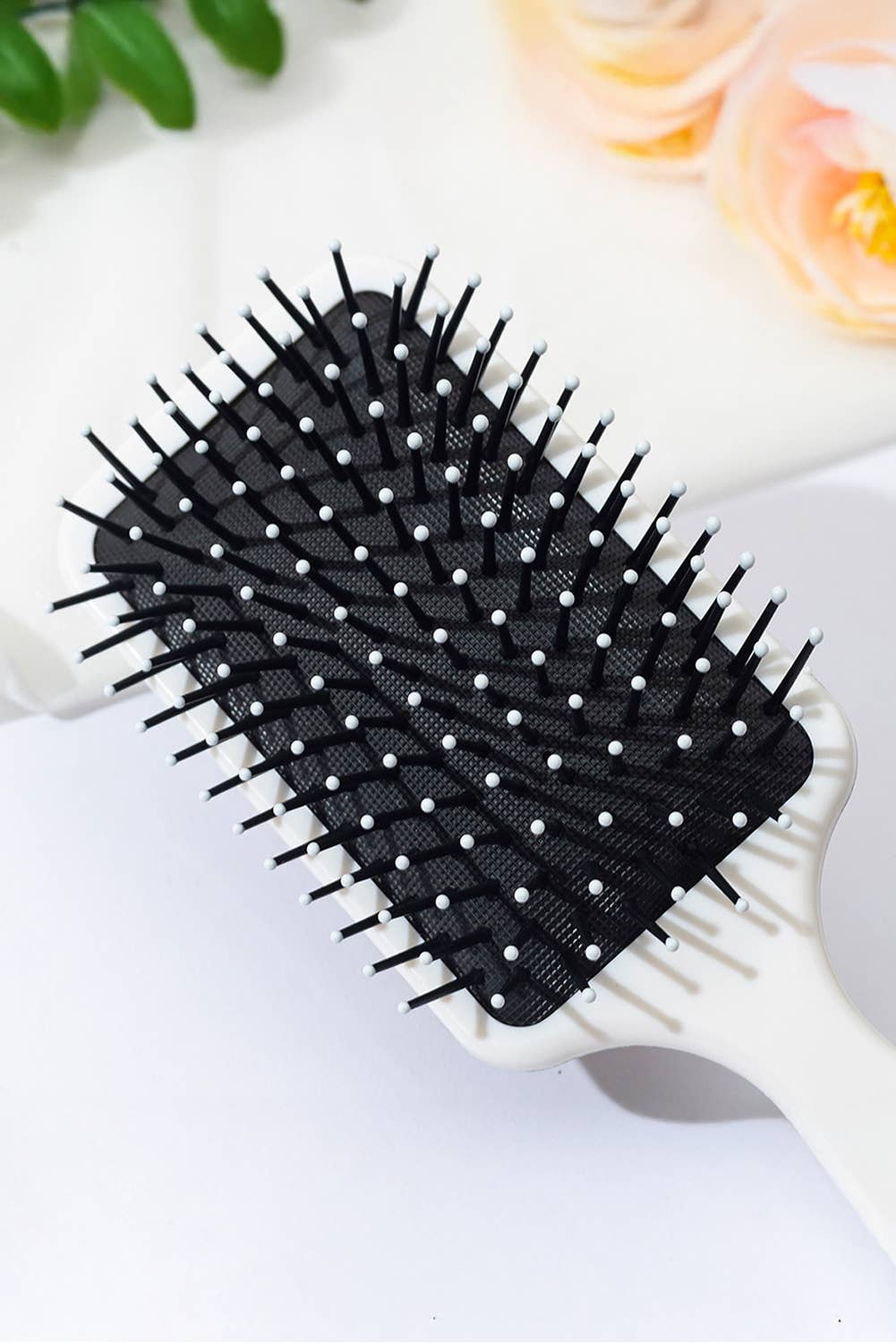 Aapparella - Floral Bow Print Long Handle Air Cushion Comb