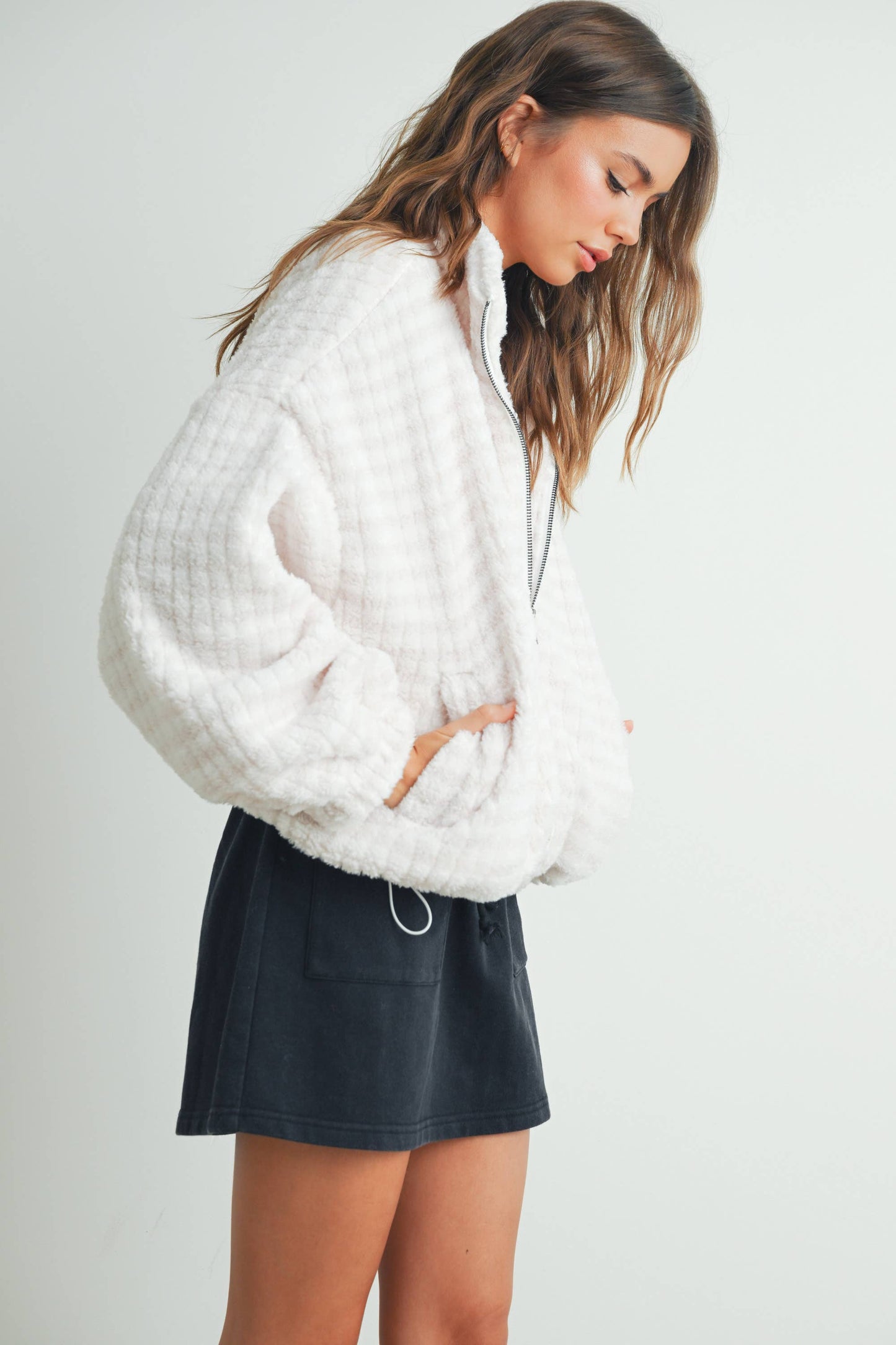 BUTTERMELON - Fall Collared Puffer Jacket - BMJ7497