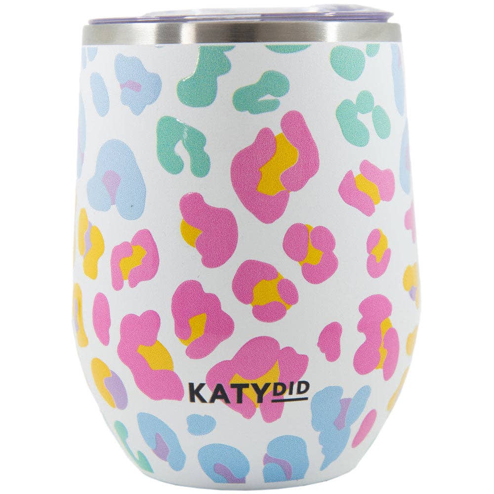 Katydid - Pastel Leopard Stainless Steel WINE TUMBLER