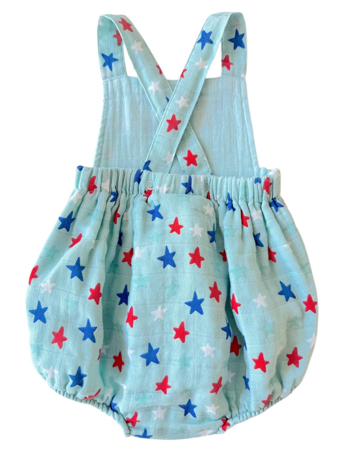 SIIX Collection - Splendid Stars Blue / Muslin Retro Sunsuit