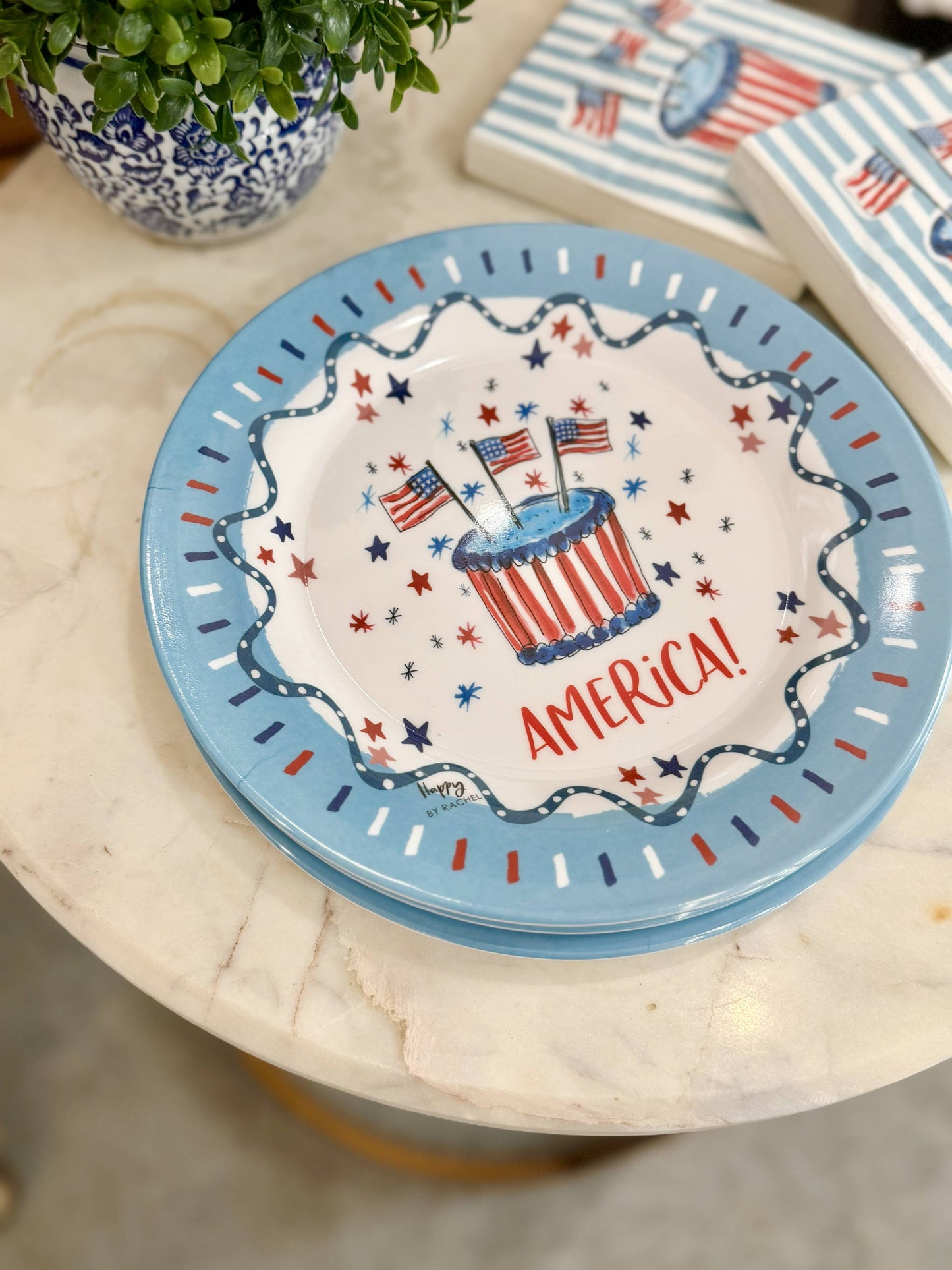 Happy By Rachel, LLC - Celebrate America Plate (set of 4)