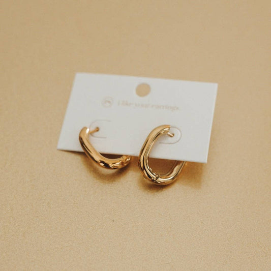 Pretty Simple - Flirty Fantasy Oval Hoop Earrings - WATERPROOF