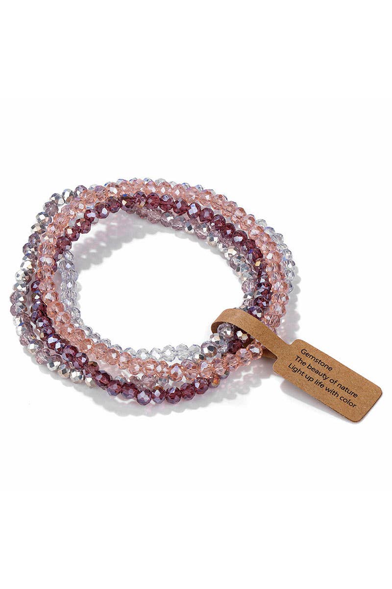 NINEXIS - CWAJE1185_GLASS BEAD 4 SET BRACELET