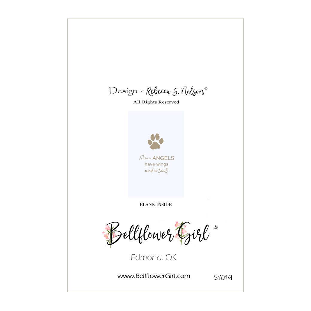 Bellflower Girl - Pet Sympathy - Angels Have Wings & a Tail | Dog Loss Card
