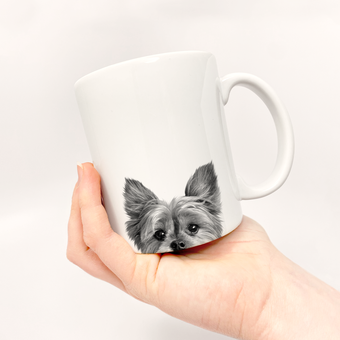 Perkie Prints - Peeking Yorkie Mug
