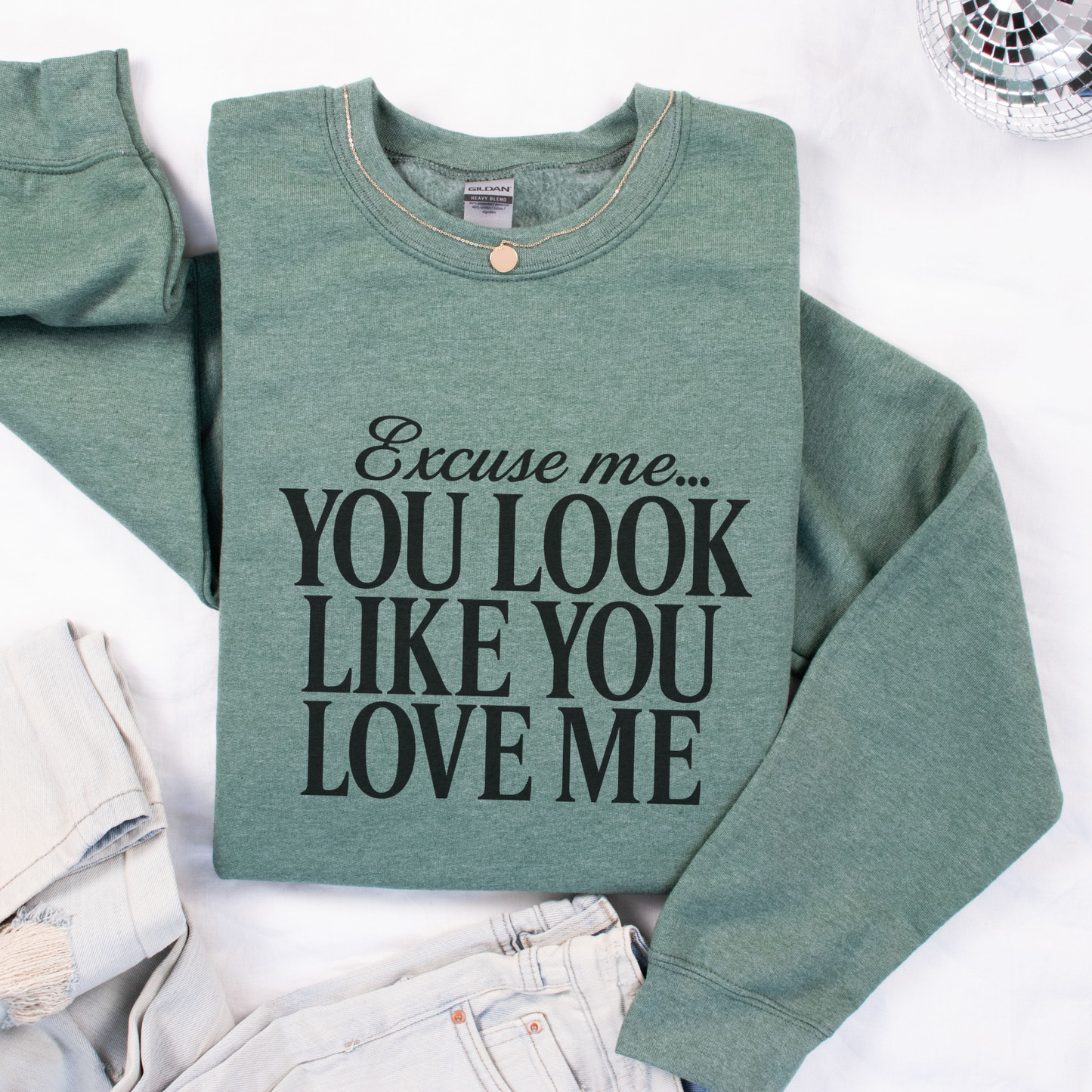 Trendznmore - Excuse Me Country Block Letter Crewneck Sweatshirt