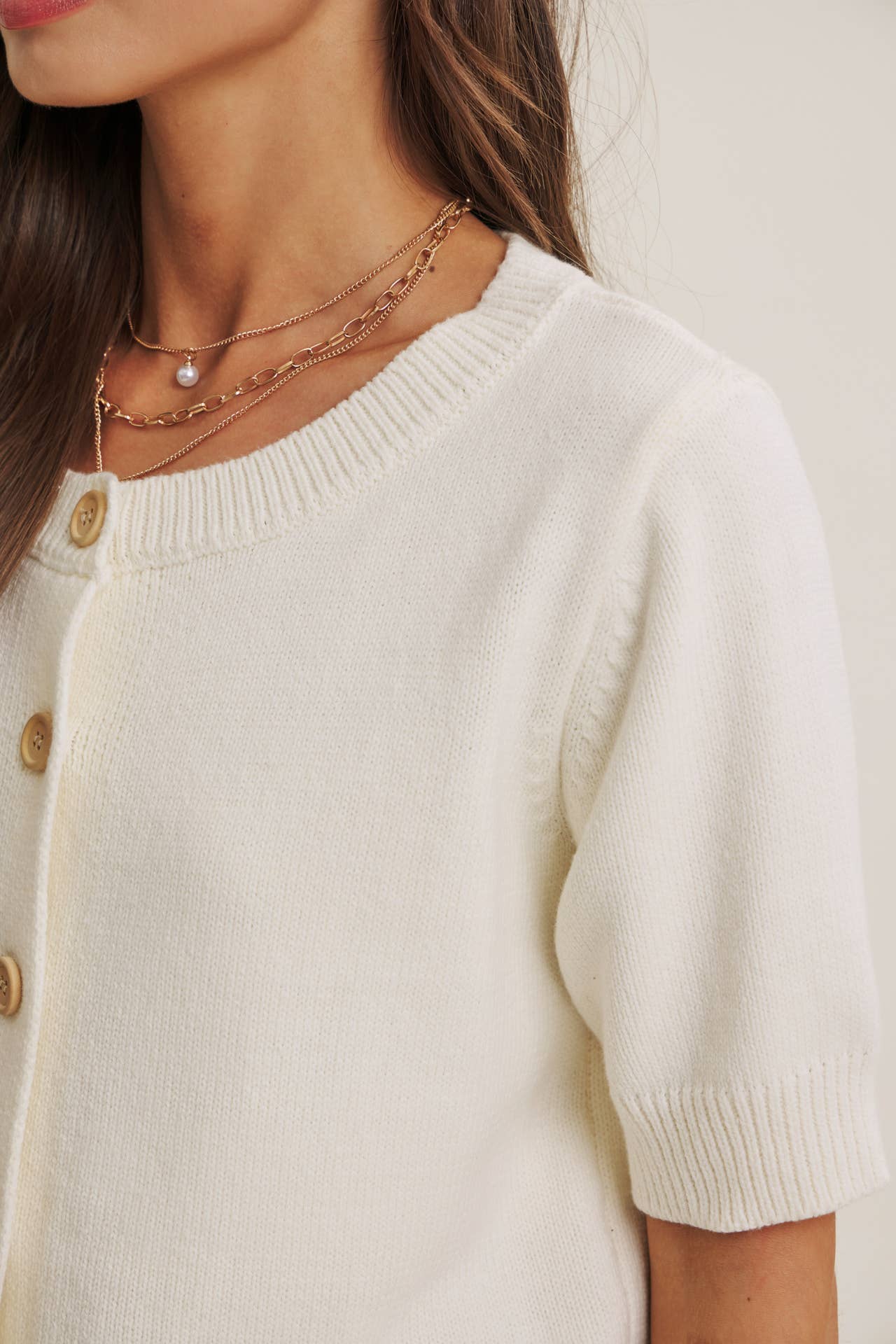 in february - WEEKEND COFFEE MINIMAL SILHOUETTE COTTON CARDIGAN