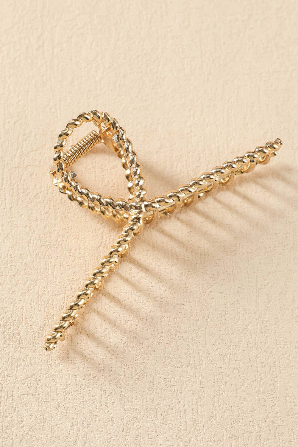 Lovesoft - Gold Twist Large Alloy Hair Clip