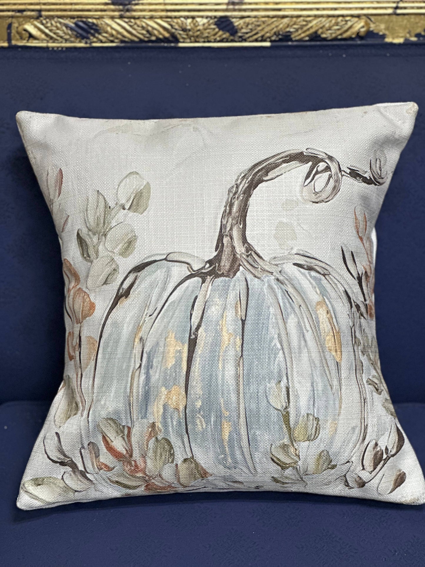 Southern Cotton Mill - GA Blue Pumpkin Pillow