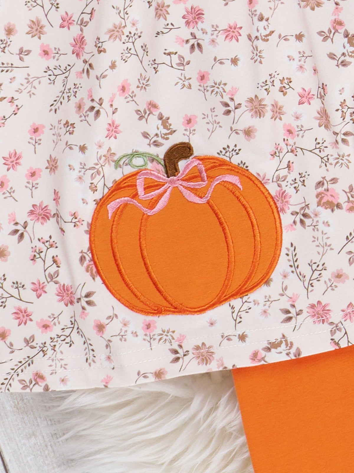 Marie Nicole Clothing - Thankful Pumpkin Embroidered Outfit