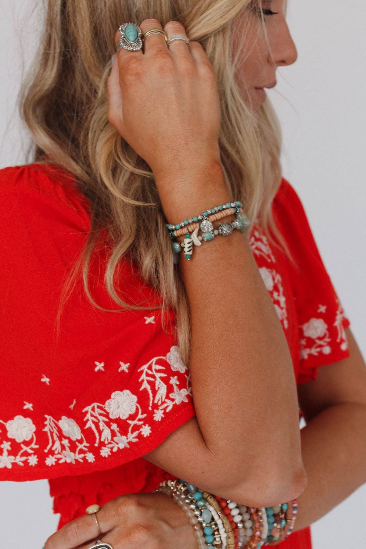 Three Bird Nest - San Antonio Bracelet Set - Turquoise