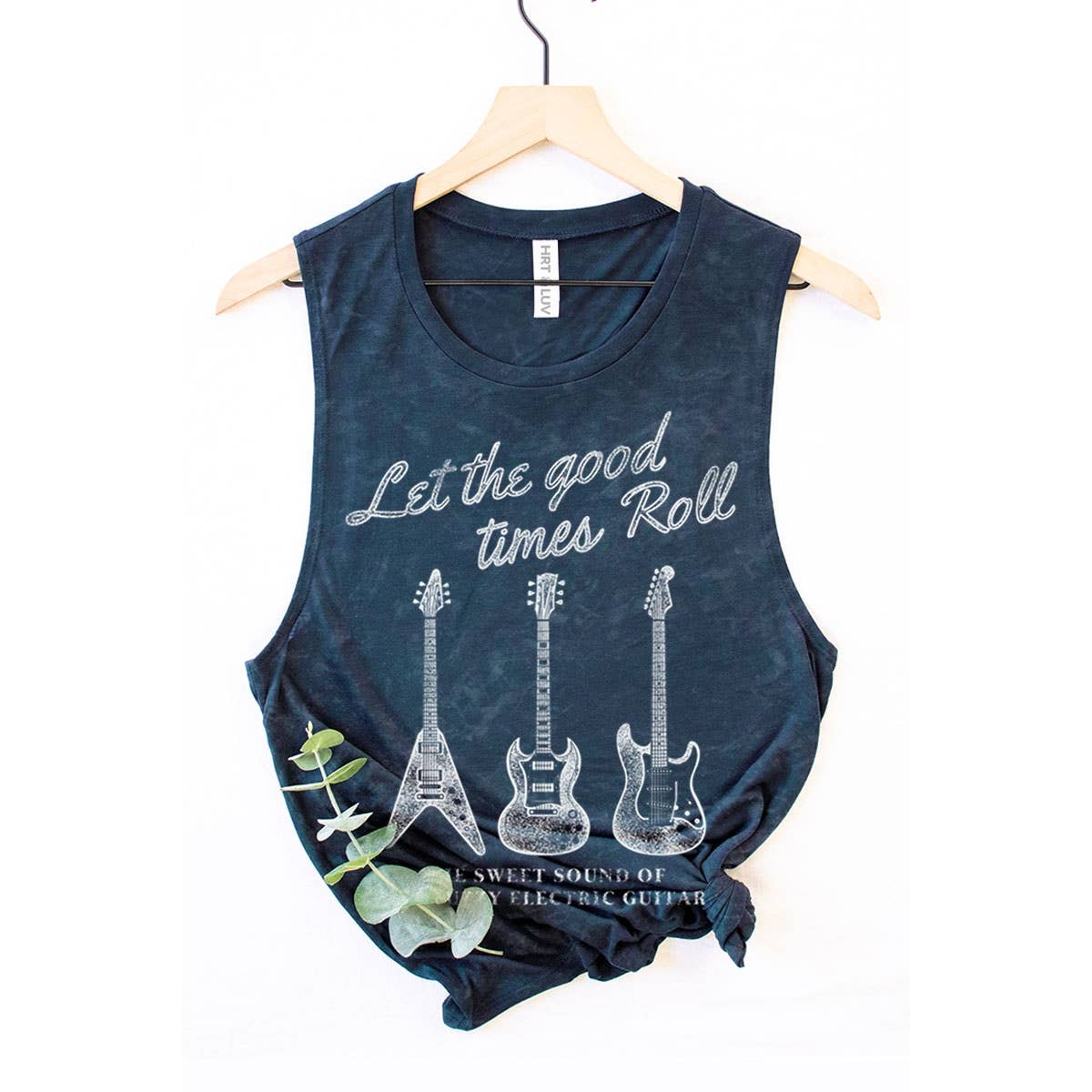 HRTandLUV - LET THE GOOD TIMES TO ROLL GUITAR MINERAL GRAPHIC TANK TOP