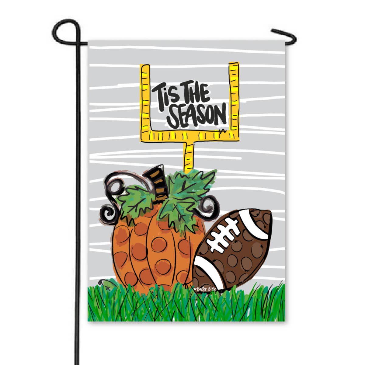 Baxter & Me - Tis the Season Football Garden Flag