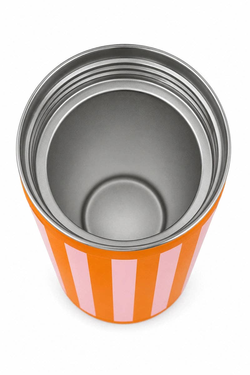Katydid - Pink and Orange Striped Insulated Drink Sleeve