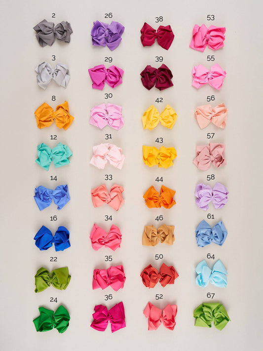 Marie Nicole Clothing - Double Layer Bows 6.5 Inch - 32 Colors Available