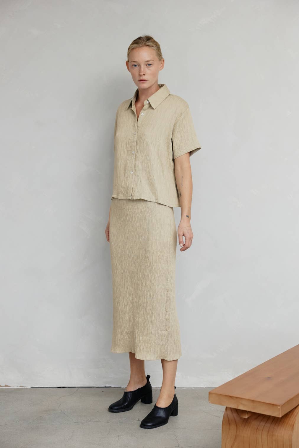 MOD REF - The Miranda Top | Textured Button-Down Top