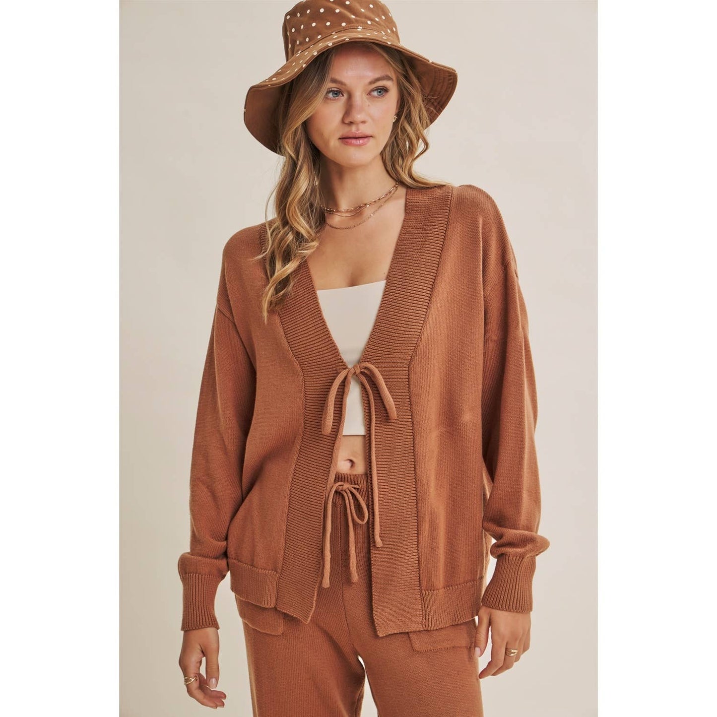 in february - SLOW GETAWAY SOFT COTTON VERSATILE SLOUCHY SWEATER CARDIGAN