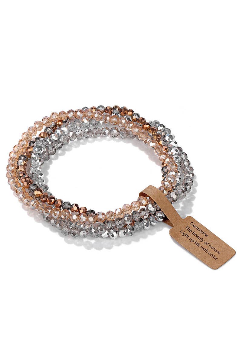 NINEXIS - CWAJE1185_GLASS BEAD 4 SET BRACELET