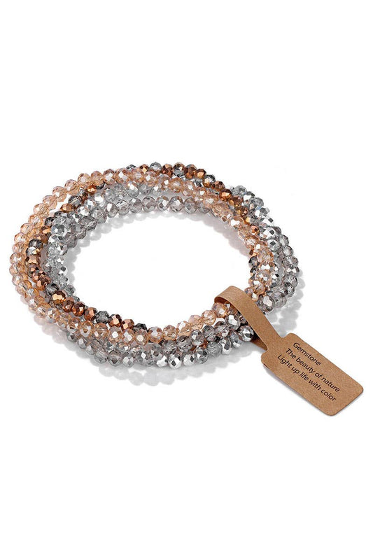 NINEXIS - CWAJE1185_GLASS BEAD 4 SET BRACELET