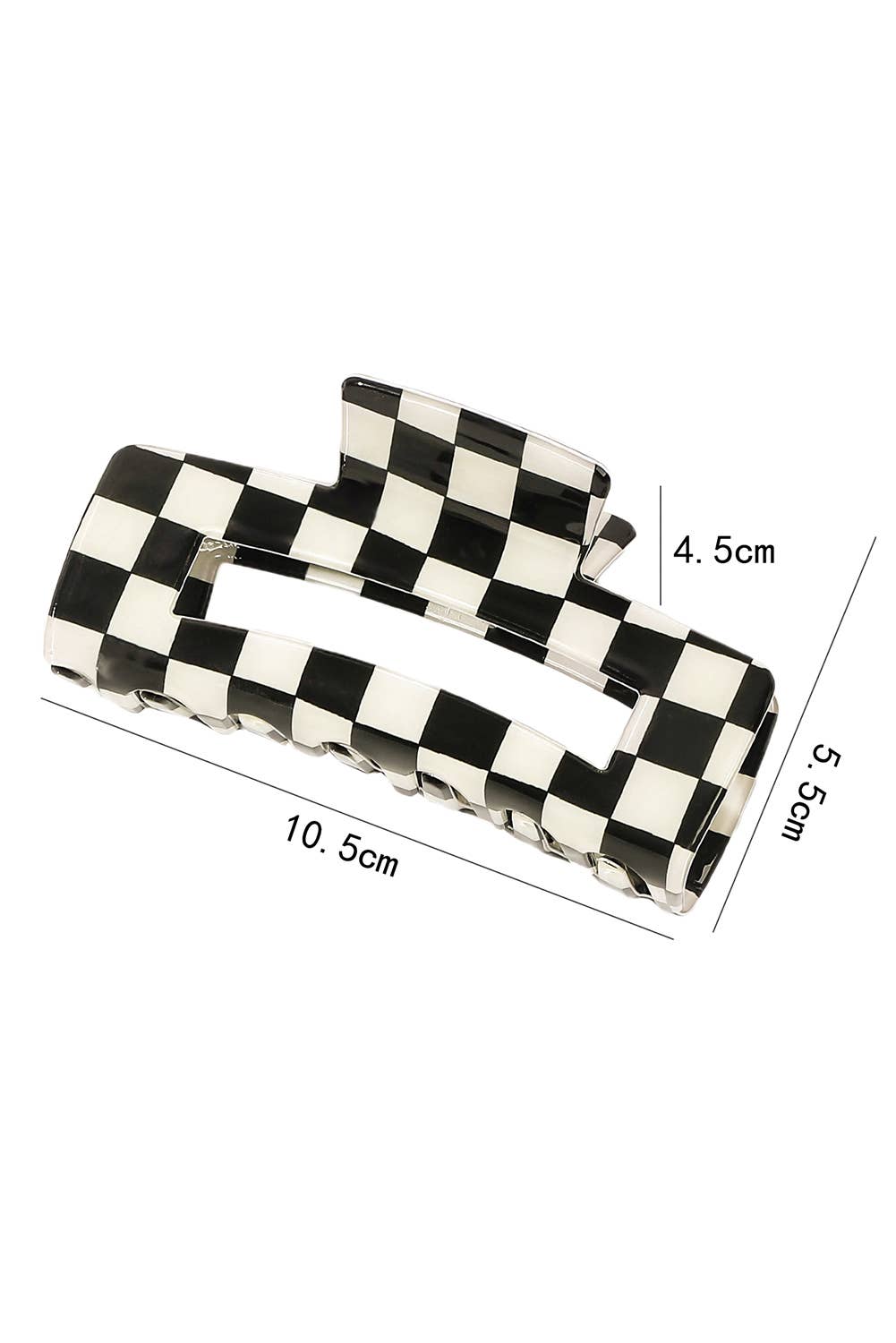 Aapparella - Checkered Print * Hollow Out Hair Clip | One size