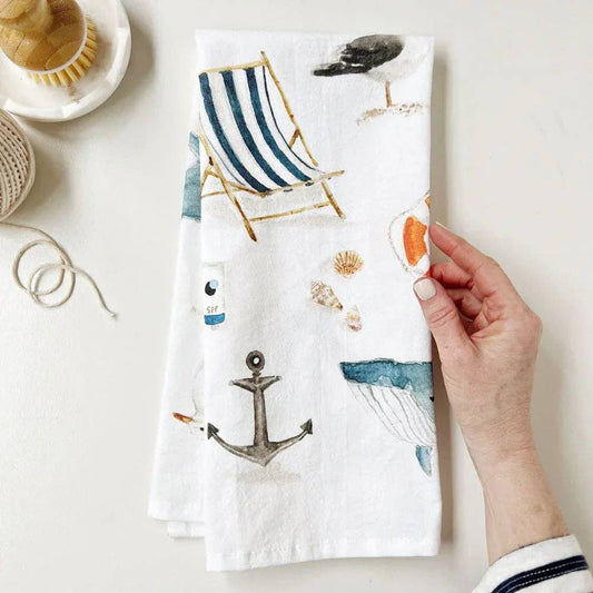 emily lex studio - Seaside cotton flour sack tea towel